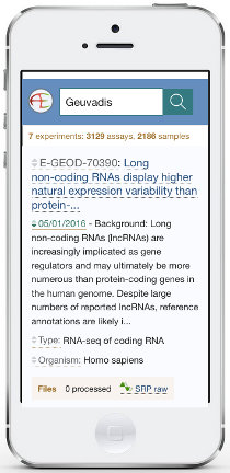 Responsive ArrayExpress tool